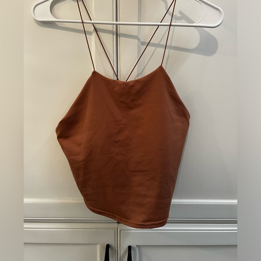 ALO Yoga Brown Strappy Top